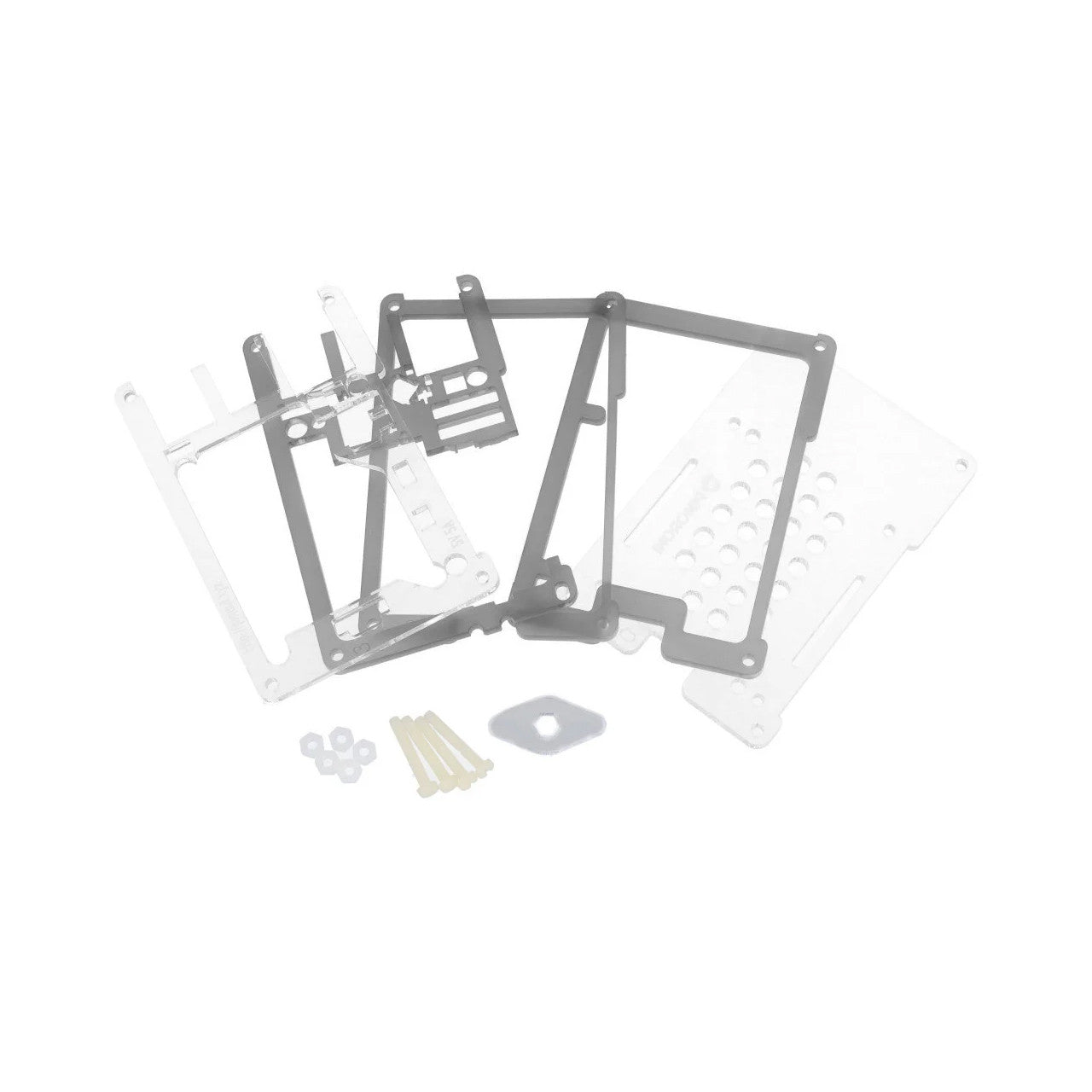 Pibow Coupe 5 Case for Raspberry Pi 5, Slimline Design, Compatible with Active Cooling, Clear Top, HAT/pHAT Ready, Ninja PIM677