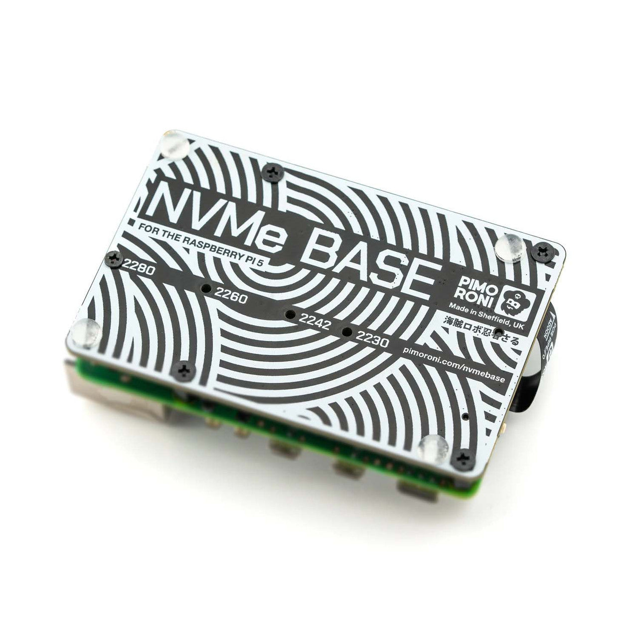NVMe Base M.2 HAT PCIe Extension w/ 500 GB M.2 2280 Internal Solid State Drive SSD
