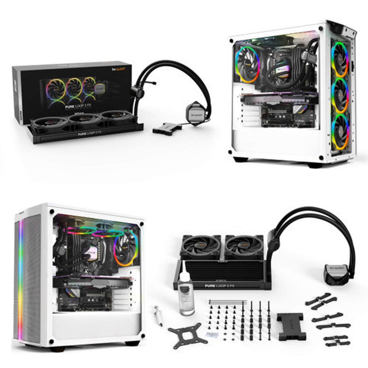 be quiet! Pure Loop 2 FX 240mm, Liquid Cooler for Intel or AMD, ARGB, 120mm PWM High-Speed Fan -Black BW013