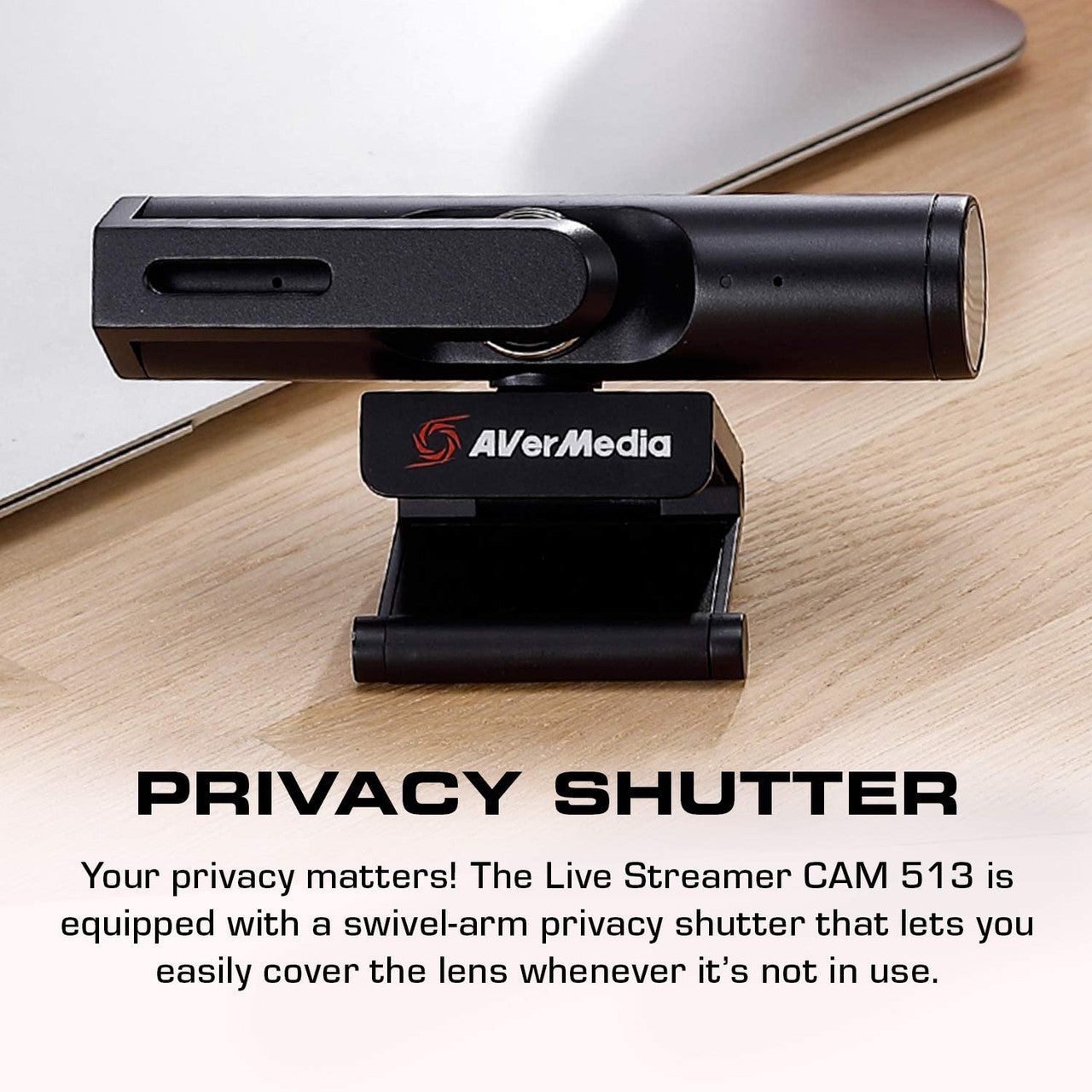 AVerMedia PW513 Live Streamer CAM Plug & Play USB 3.0, 4K UHD, Wide-Angle Lens Webcam