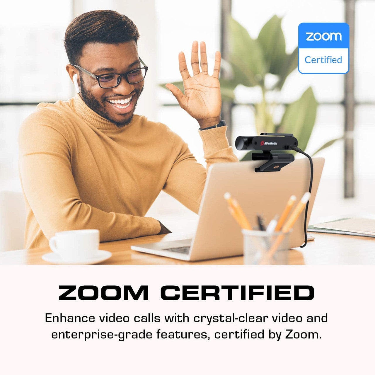 AVerMedia PW513 Live Streamer CAM Plug & Play USB 3.0, 4K UHD, Wide-Angle Lens Webcam