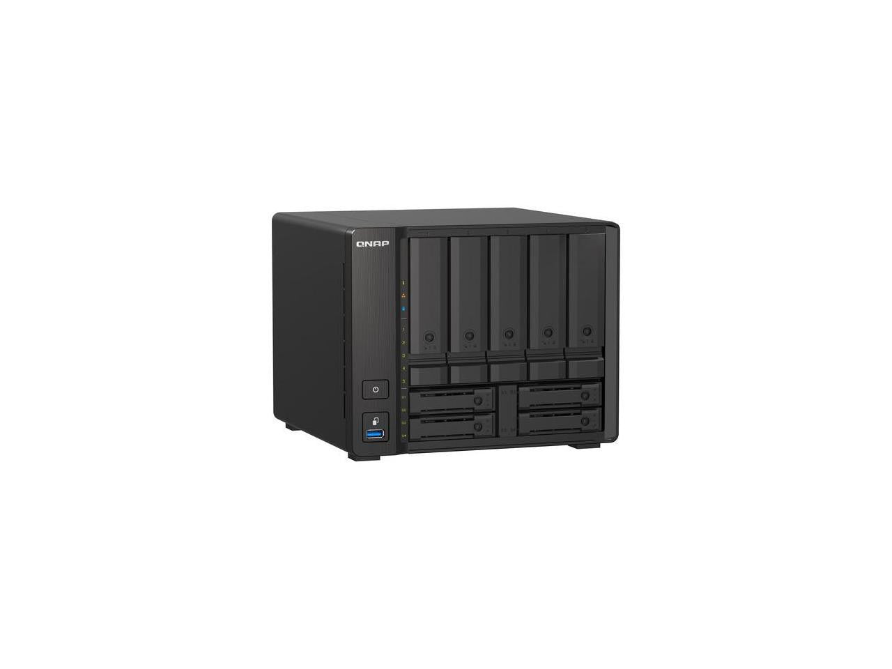QNAP TS-H973AX 9-bay Desktop NAS, AMD Ryzen V1500B 4C 8T 2.2GHz, 8GB DDR4 SODIMM, 5 x 2.5"/3.5" SATA
