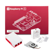 Raspberry Pi 5 16GB Starter Kit - Red/White Case