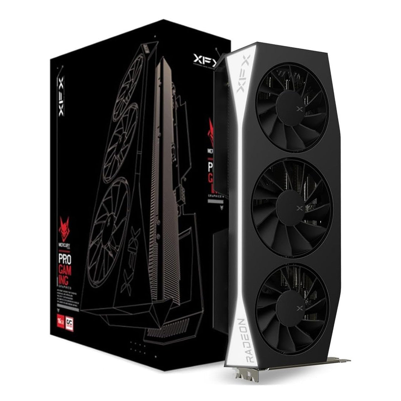 XFX Mercury AMD Radeon RX 9060 XT OC Gaming Edition with 16GB GDDR6 HDMI 2xDP, AMD RDNA 4 RX-96TMERCBA