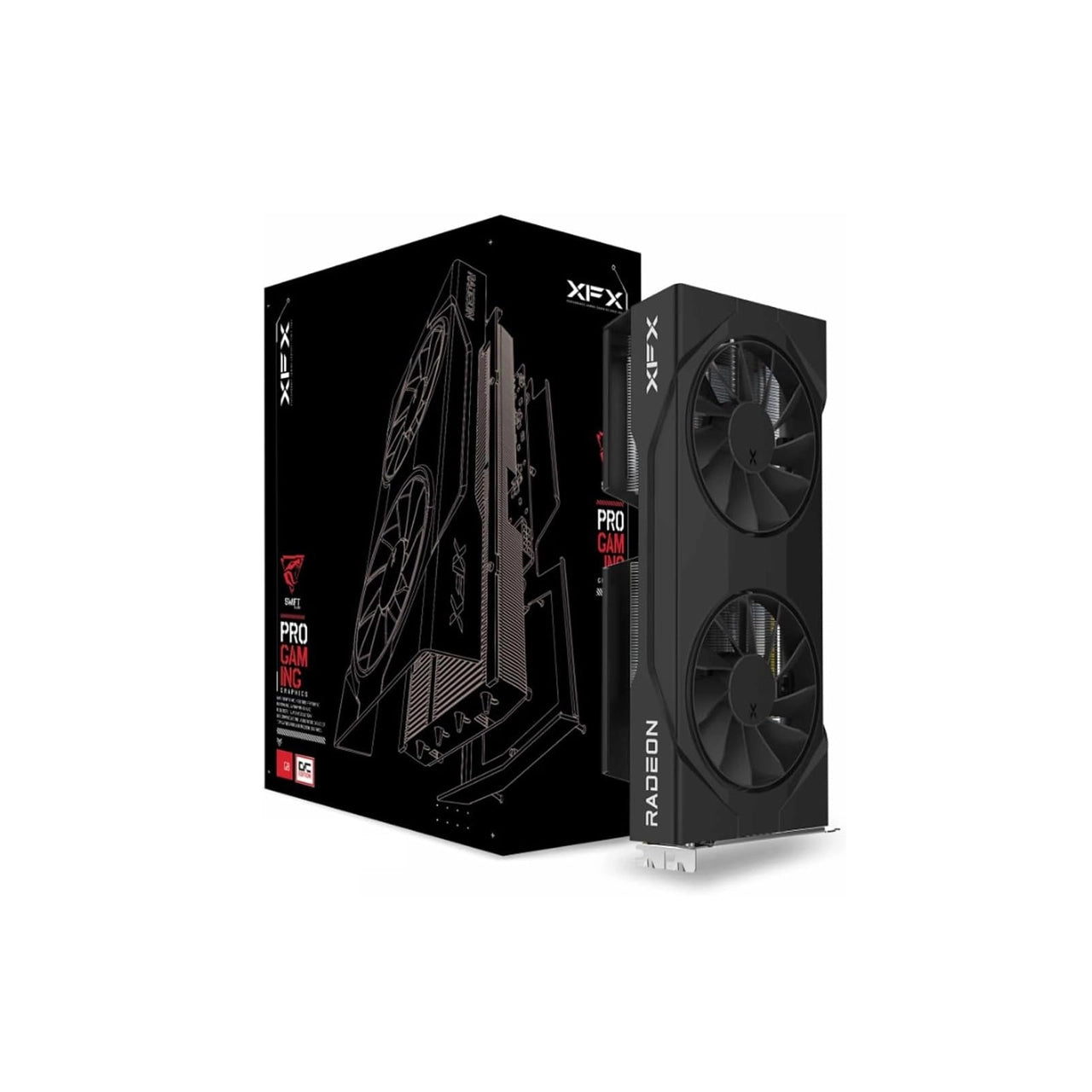 XFX Swift AMD Radeon RX 9060 XT OC Gaming Edition with 16GB GDDR6 HDMI 2xDP, AMD RDNA 4 - RX-96TSW16BQ