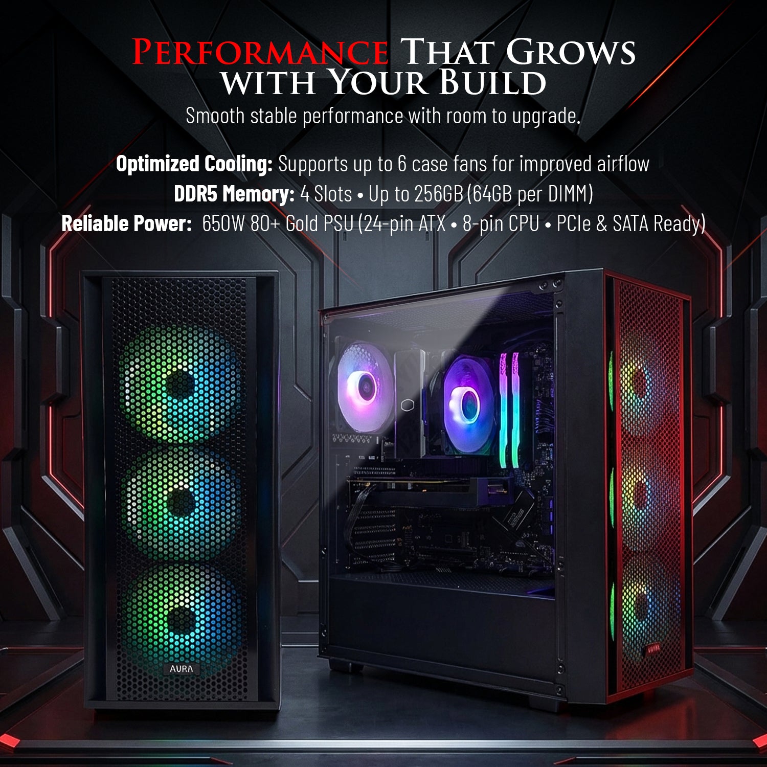 Hachiman PC Ronin Gaming PC, AMD Ryzen 7 7800X3D, NVIDIA GeForce RTX 5060 8GB, 32GB DDR5 6000MHz RGB, 2TB Gen4 NVMe SSD, Wi-Fi 6, Windows 11 Home, Desktop Computer
