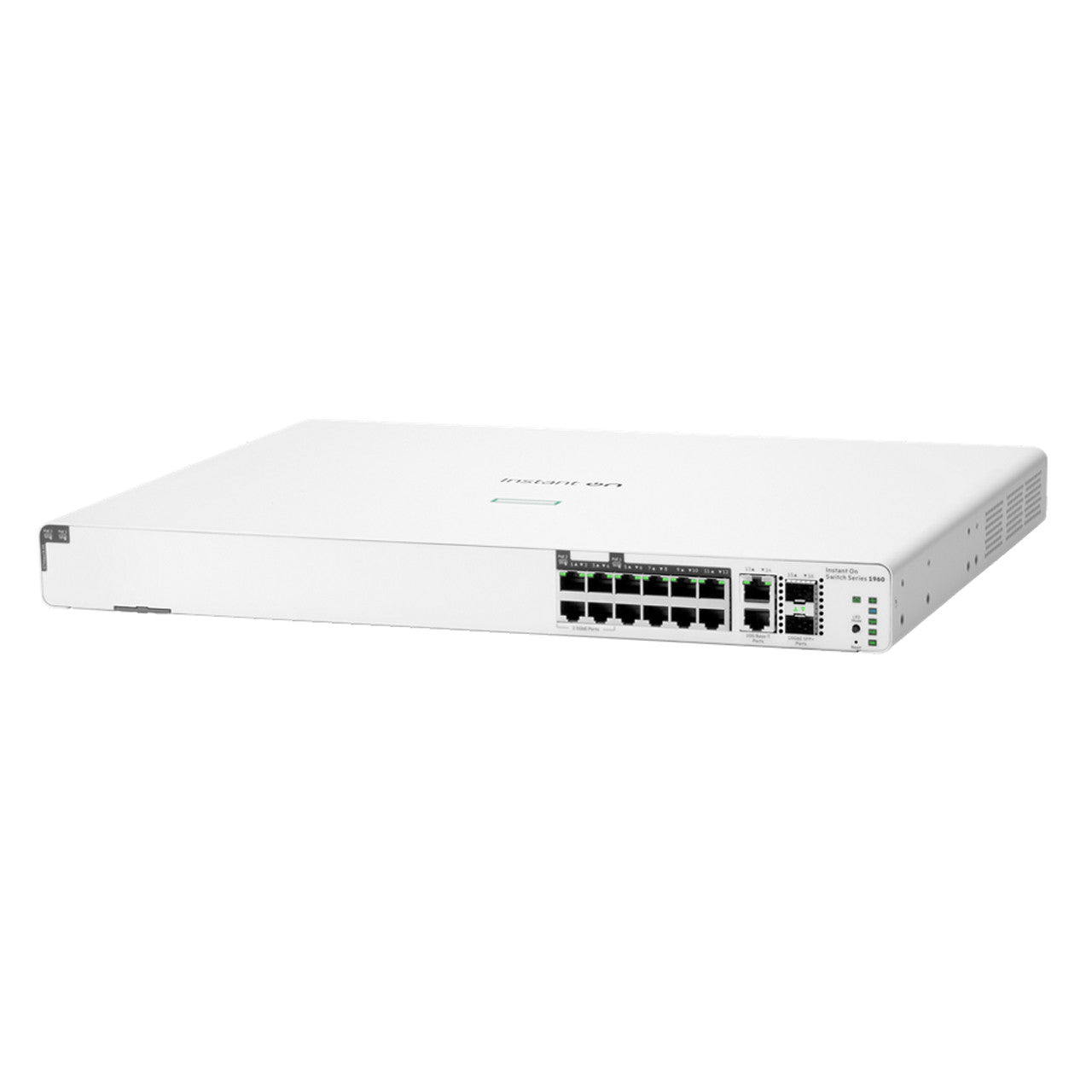 HPE Networking Instant On Switch Series 1960 12-Port | 8G 4p 2.5G 2XGT 2SFP+ PoE 480W | Stackable | US Cord | S0F35A#ABA