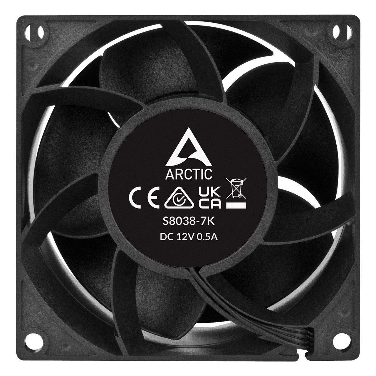 Arctic S8038-10K | 80 mm | 10000 rpm | 4-Pin Server Fan | 4 Pieces (Black) ACFAN00291A