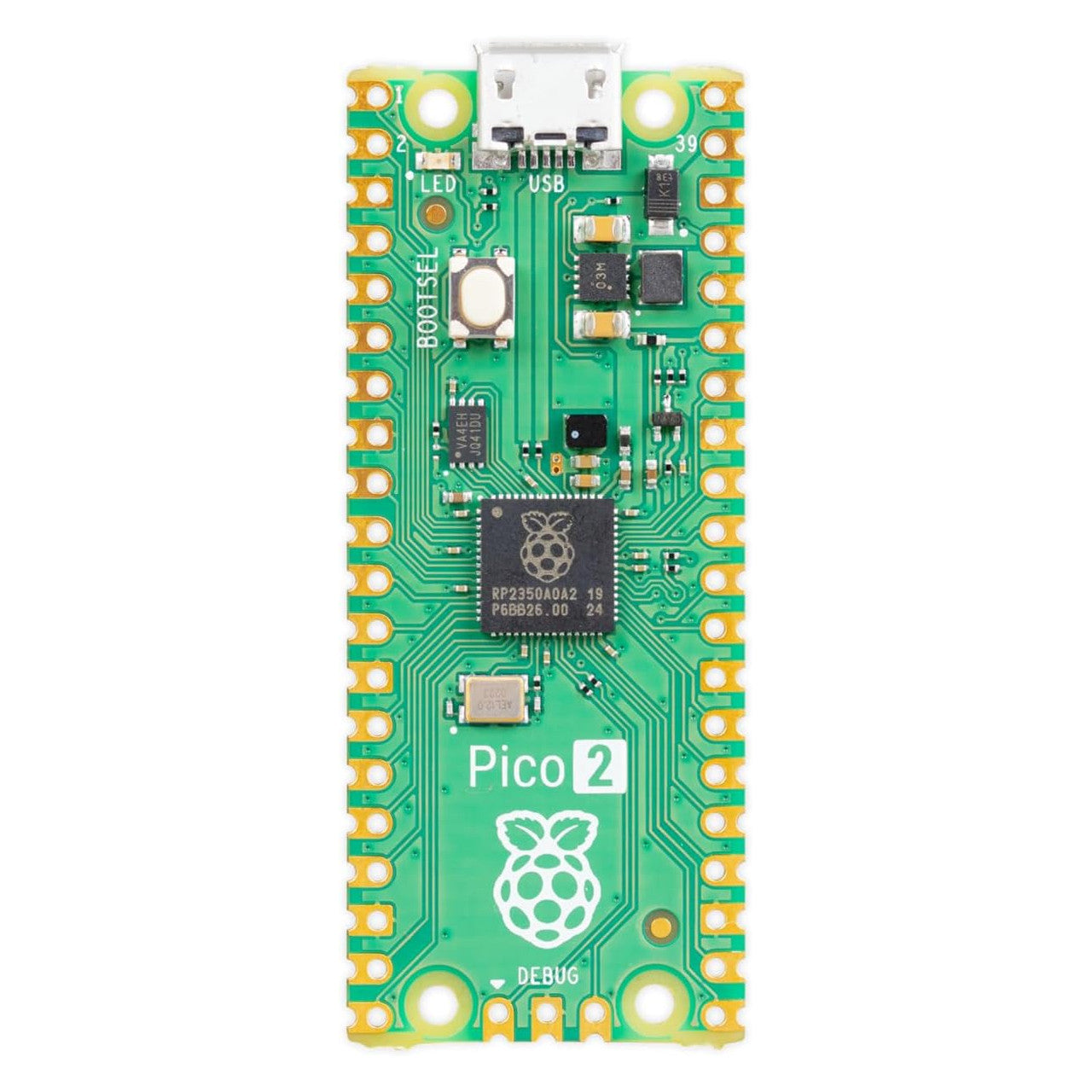 Raspberry Pi Pico 2 Microcontroller Board RP2350 Dual-Core 150 MHz, 4MB Flash, Wi-Fi, Bluetooth SC1631