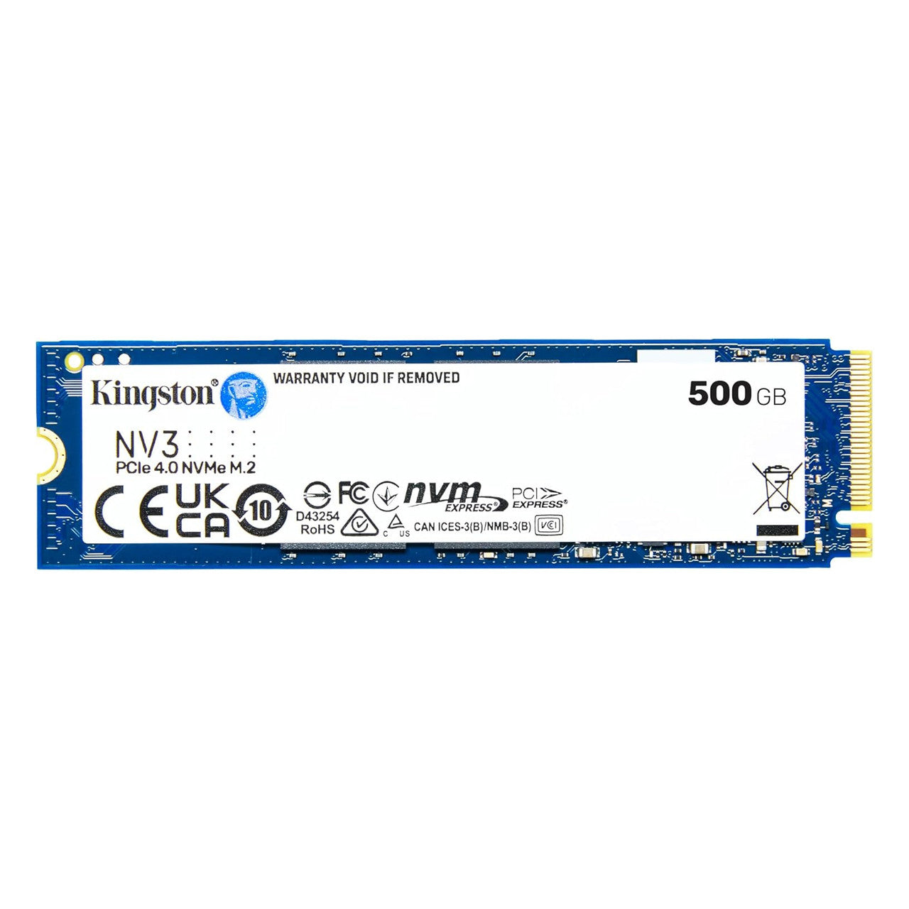 Kingston NV3 500GB M.2 2280 NVMe SSD PCIe 4.0 Gen 4x4 Up to 5000 MB/s SNV3S/500G
