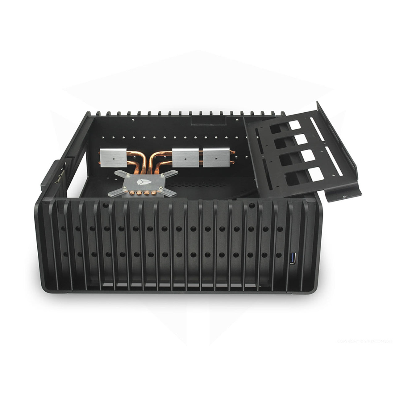 Streacom FC9 V2 Fanless MATX HTPC Case | Optical Drive support (Black) ST-FC9B-ALPHA-OPT