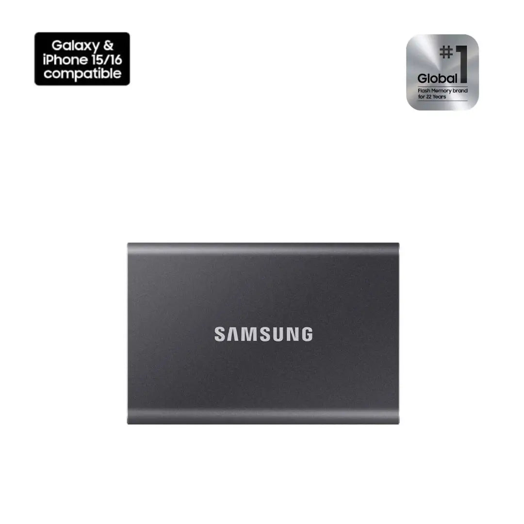 Samsung T7 1TB Portable External SSD USB 3.2 Gen 2 Blue/Black | 1,050MB/s | Blue/Black