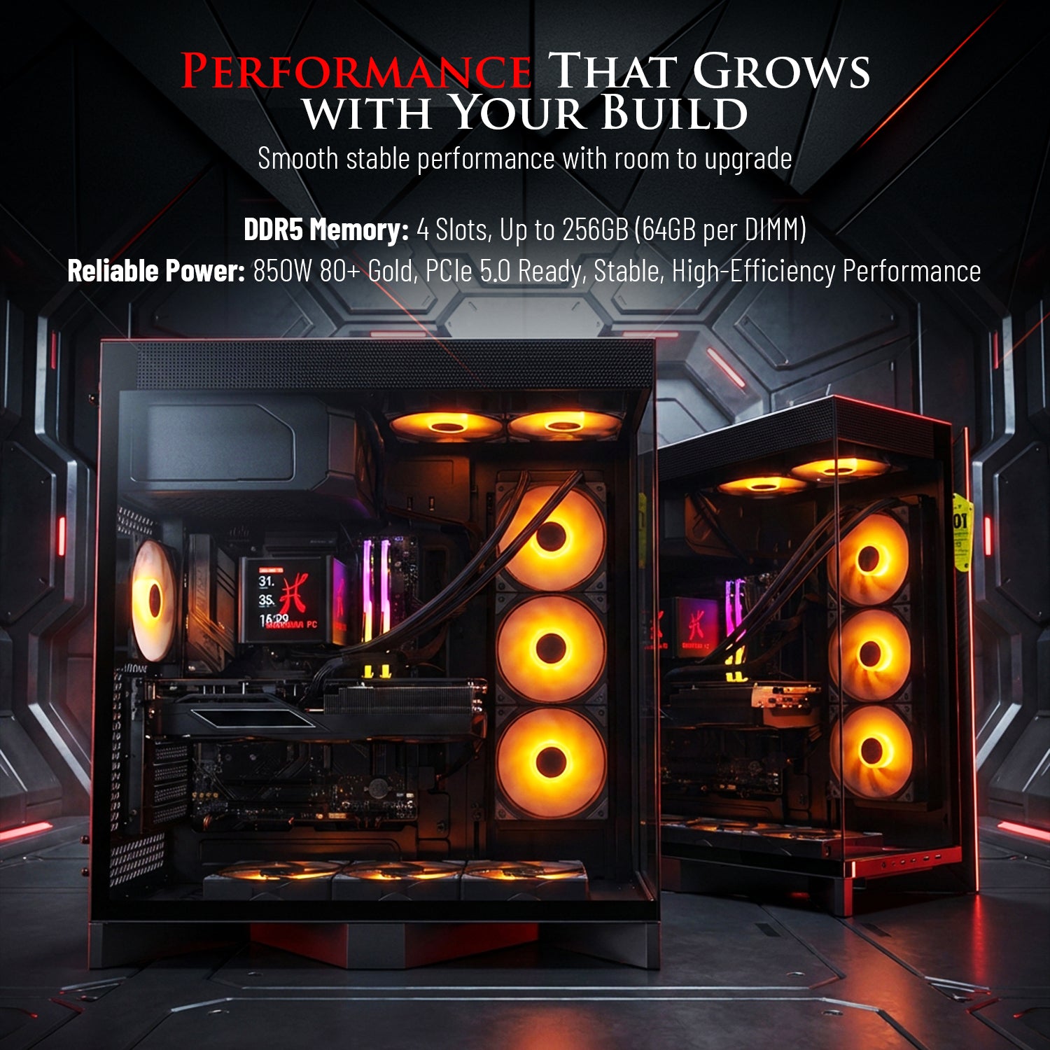 Hachiman PC Shogun Gaming PC, AMD Ryzen 7 7800X3D, NVIDIA GeForce RTX 5080 16GB, 32GB DDR5 6000MHz RGB, 2TB Gen4 NVMe SSD, 360 A-RGB AIO, Wi-Fi 6, Windows 11 Home, Desktop Computer