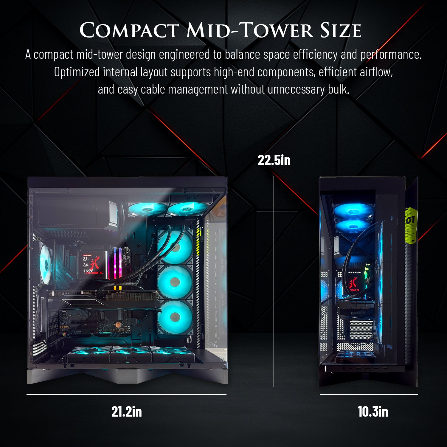Hachiman PC Shogun Gaming PC, AMD Ryzen 7 7800X3D, NVIDIA GeForce RTX 5080 16GB, 32GB DDR5 6000MHz RGB, 2TB Gen4 NVMe SSD, 360 A-RGB AIO, Wi-Fi 6, Windows 11 Home, Desktop Computer