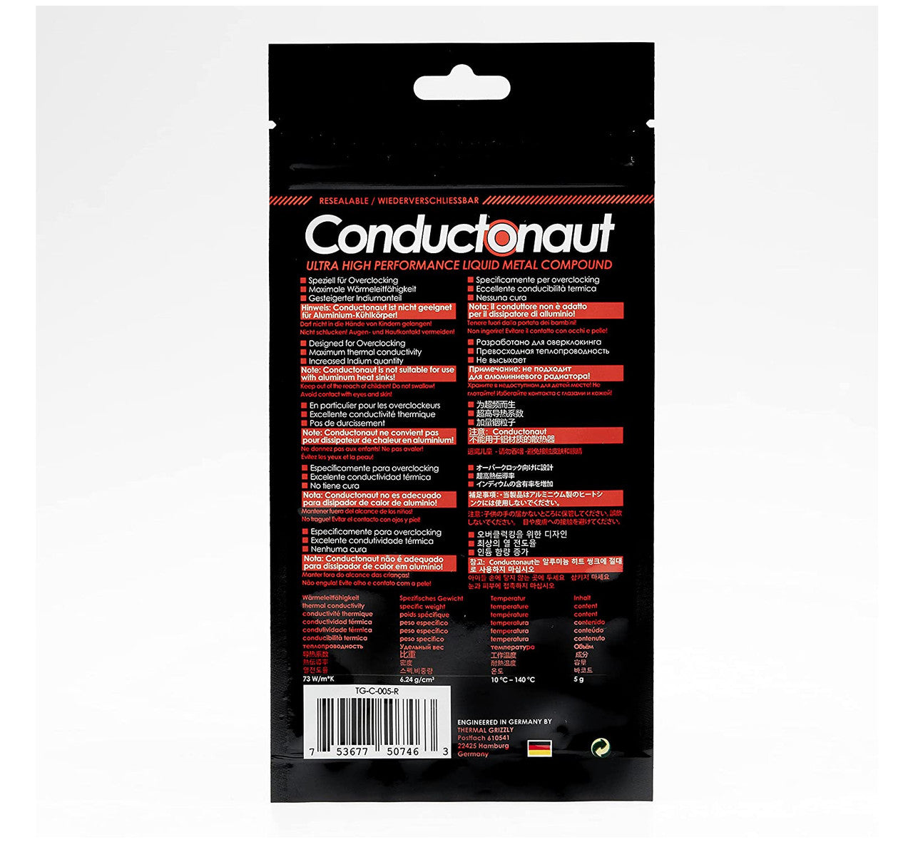 Thermal Grizzly Conductonaut, 5g TG-C-005-R