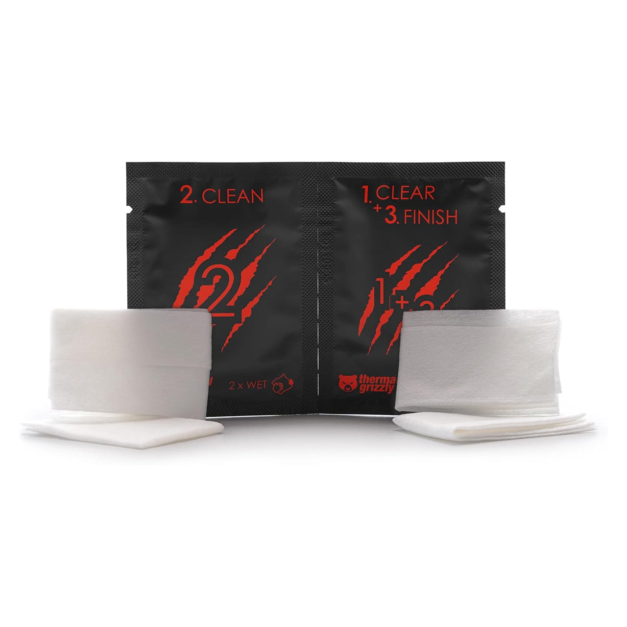 Thermal Grizzly TG Cleaning Wipes (10 Pcs ,20Wet & 20 Dry Wipes) Optimal Adhesion of Thermal Conductive Materials TG-CW-10