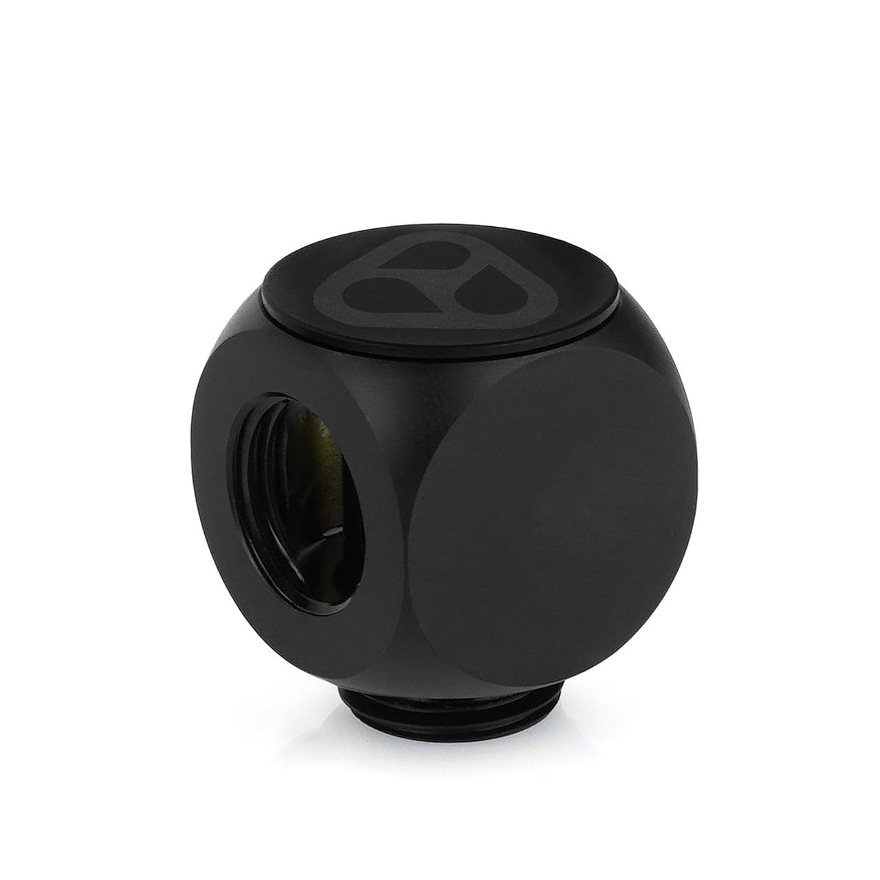 Thermal Grizzly DeltaMate Rotary T Fitting G1/4 Male + Dual Female Tee Connector for Custom PC Water Cooling - Black TG-DM-FIT-0004