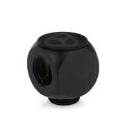 Thermal Grizzly DeltaMate Rotary T Fitting G1/4 Male + Dual Female Tee Connector for Custom PC Water Cooling - Black TG-DM-FIT-0004