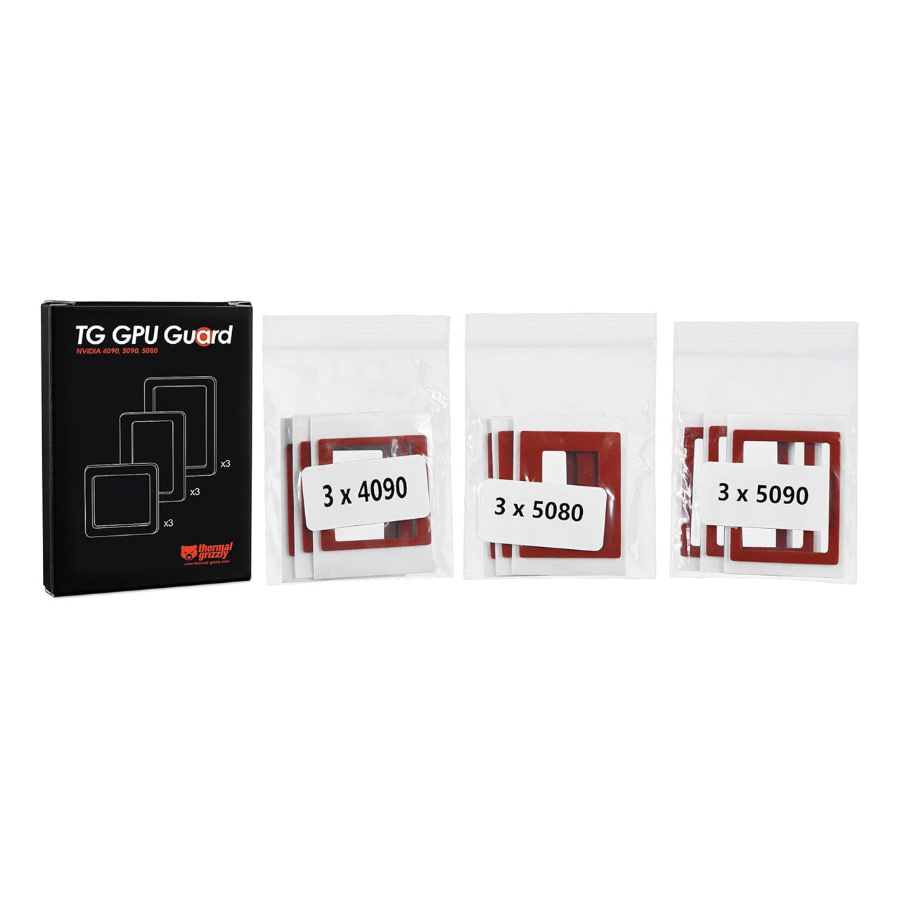 Thermal Grizzly TG GPU Guard Gasket for RTX 4090/5080/5090 Highly Compressible, Protection, 9‑Piece TG-GG-01