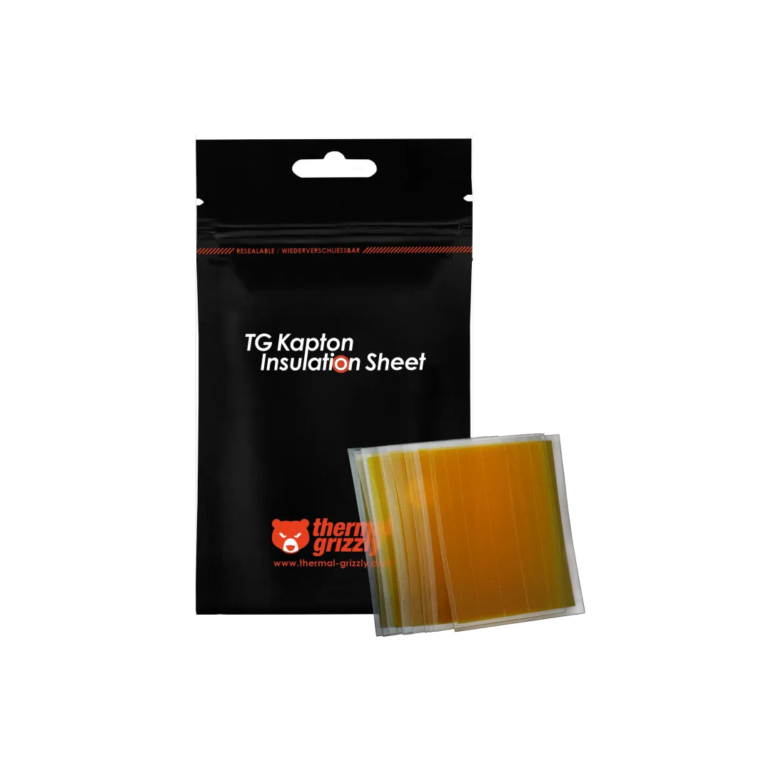 Thermal Grizzly Kapton Sheet | 10×60mm | 50 Strips | Black & Yellow