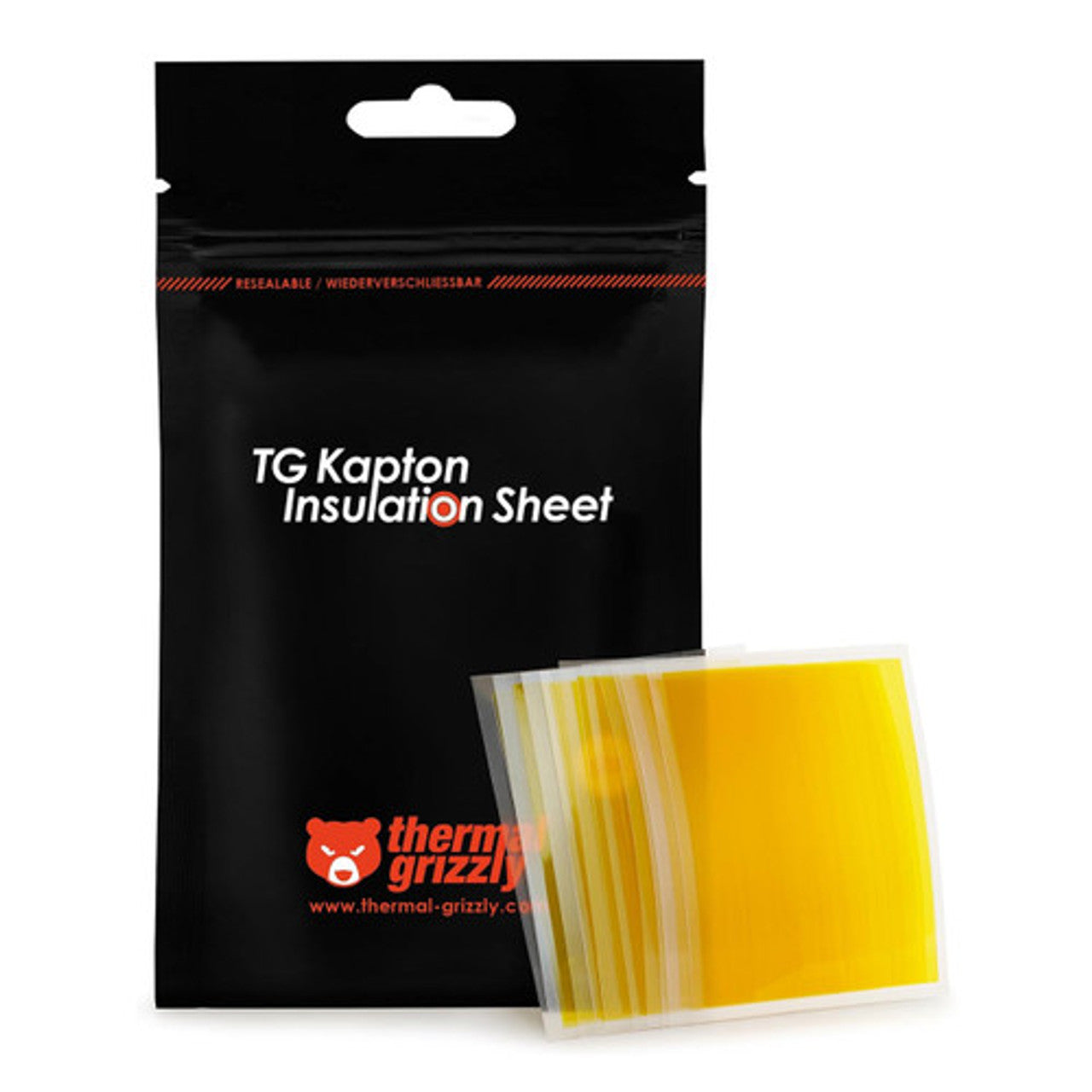 Thermal Grizzly Kapton Insulation Sheet - 50x Stripes (10x60mm) Thick High Temp Polyimide Film for CPU/GPU Tim Protection TG-KIS-10-60-50