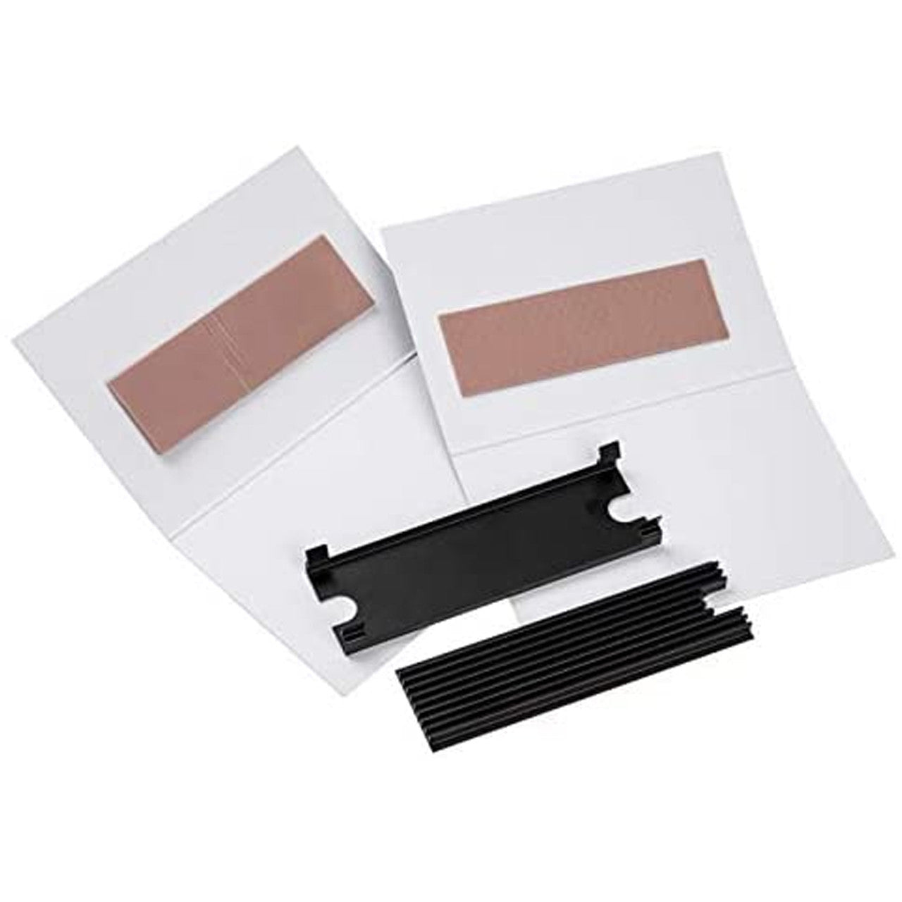 Thermal Grizzly NVMe M.2 SSD Cooler - 2x Thermal Pad, Aesthetic Black Color (TG-M2SSD-ABR)