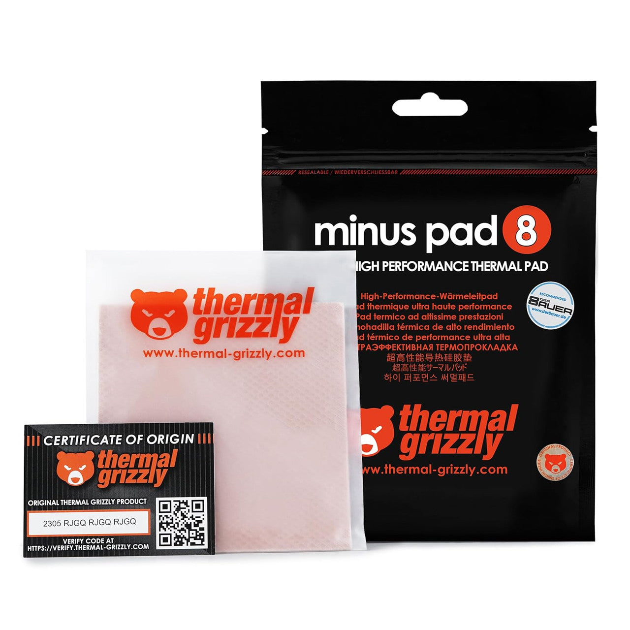Thermal Grizzly Minus Pad 8 - 100 x 100 x 3.0mm TG-MP8-100-100-30-1R