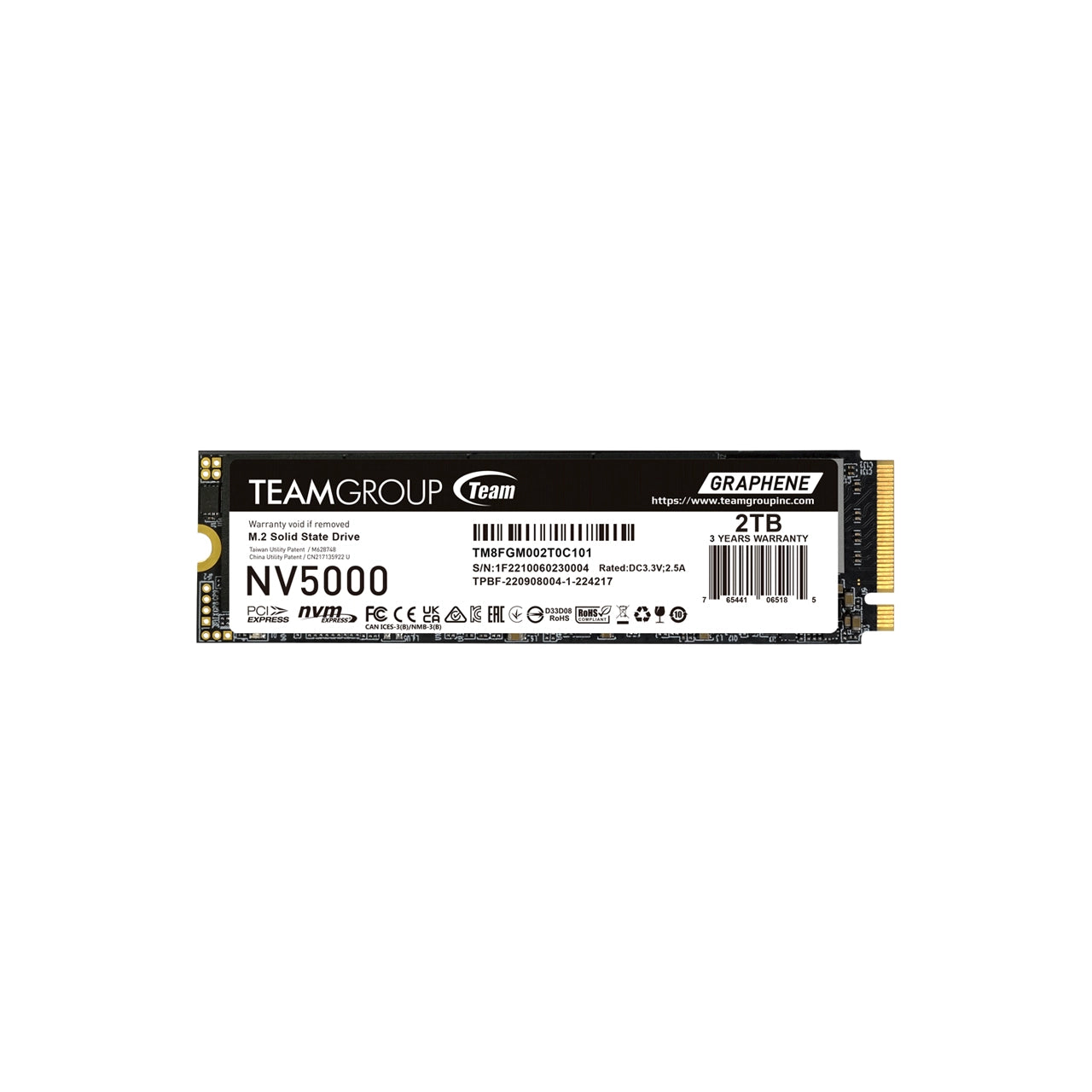 TEAMGROUP NV5000 2TB SLC Cache NVMe PCIe Gen4x4 M.2 2280 Laptop, Desktop SSD Read Speed up to 5000 MB/s - TM8FGM002T0C101