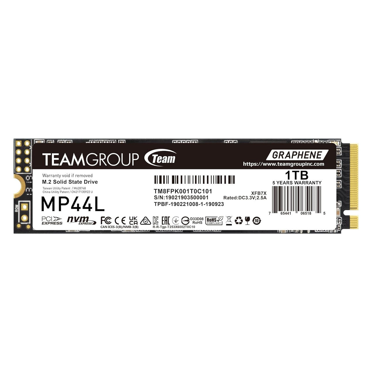 TEAMGROUP MP44L 1TB SLC Cache NVMe PCIe Gen 4x4 M.2 2280 Laptop&Desktop SSD Read Speed up to 5,000 MB/s TM8FPK001T0C101