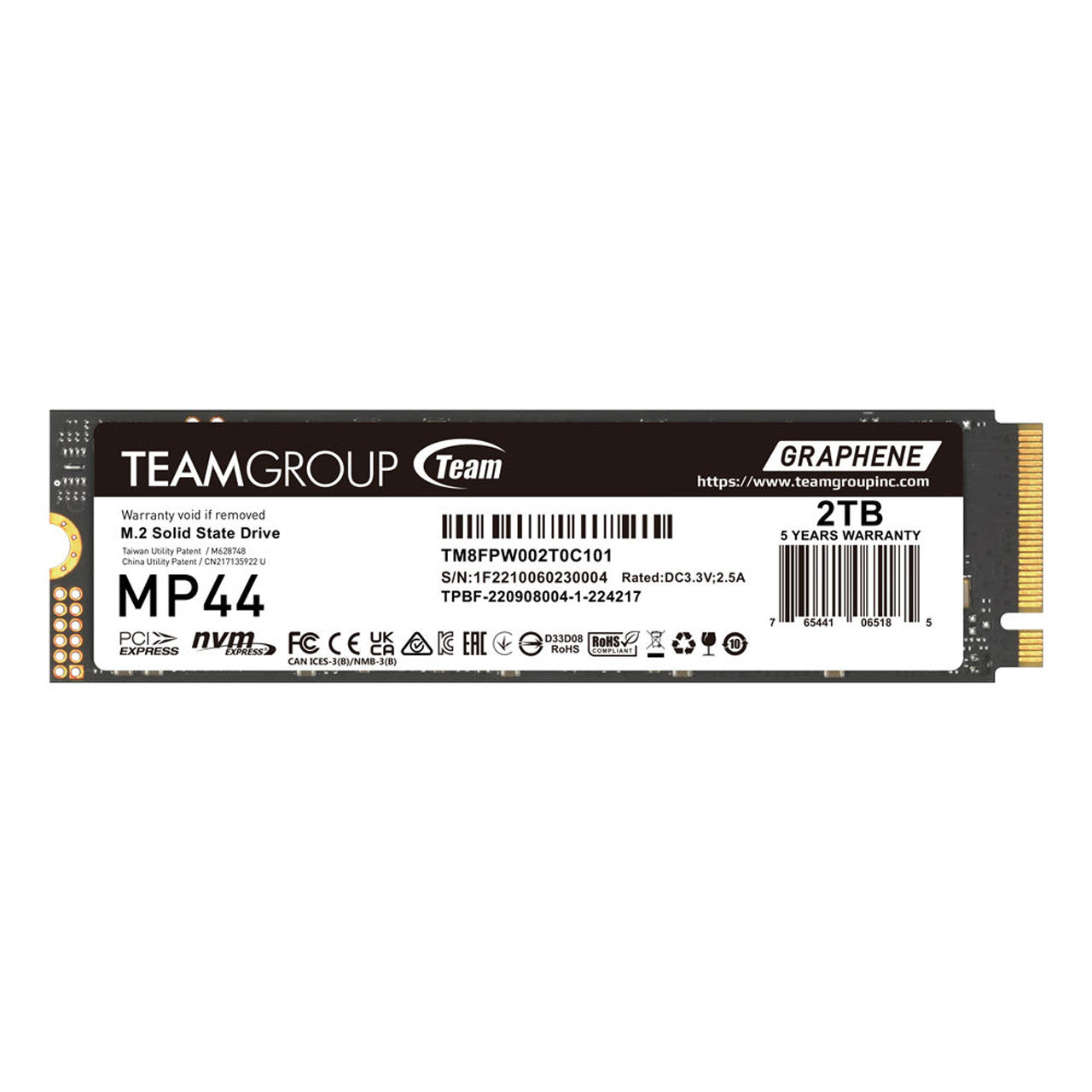 TEAMGROUP MP44 2TB SLC Cache Gen 4x4 M.2 2280 PCIe 4.0 NVMe Laptop, Desktop, NAS SSD Read Up to 7400MB/s TM8FPW002T0C101