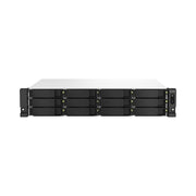 QNAP 2U 12-bay NAS/iSCSI IP-SAN, Intel Celeron 4C/4T, 8GB RAM On-Board, 2.5GbE LAN, Redundant PSU TS-1264U-RP-8G-US