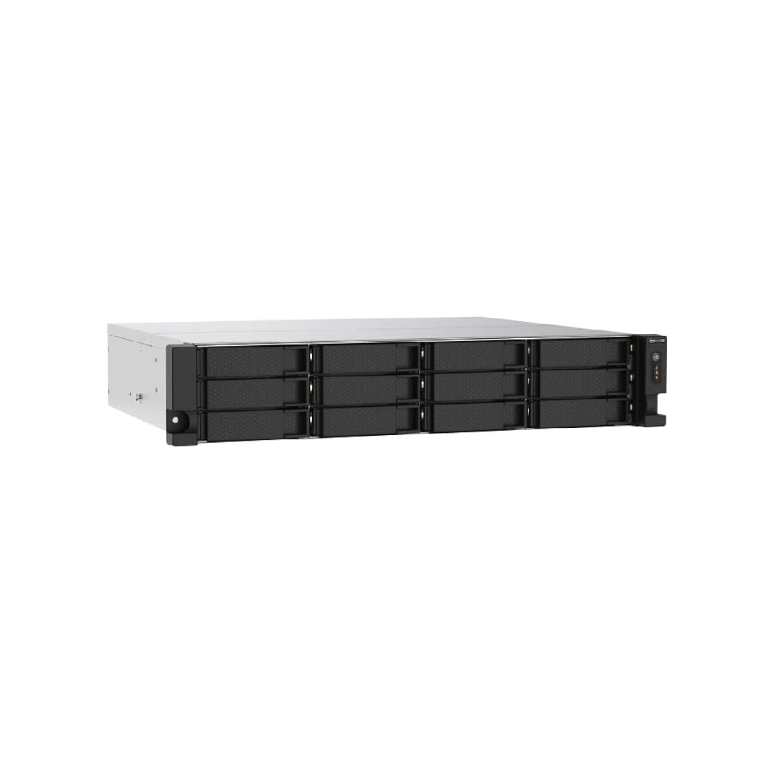 QNAP TS-1273AU-RP 12-Bay NAS/iSCSI IP-SAN,AMD Ryzen V1500B Quad-core 2.2GHz,16GB RAM,Redundant PSU TS-1273AU-RP-8G-US