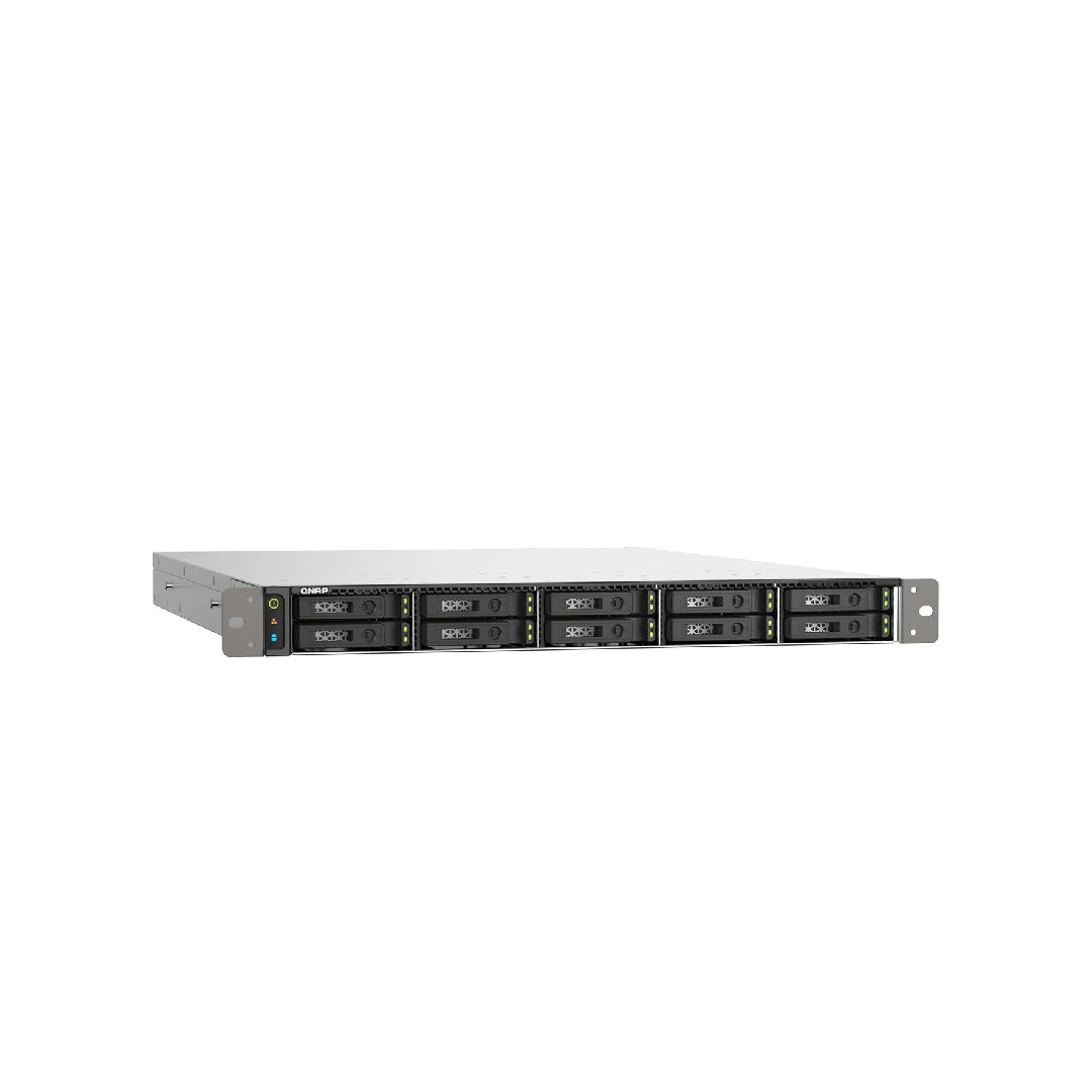 QNAP 10-Bay 1U all flash NAS, U.2/U.3 NVMe Gen 4 x 4, AMD EPYC 7302P, 128GB RDIMM DDR4 ECC RAM TS-H1090FU-7302P-128G-US