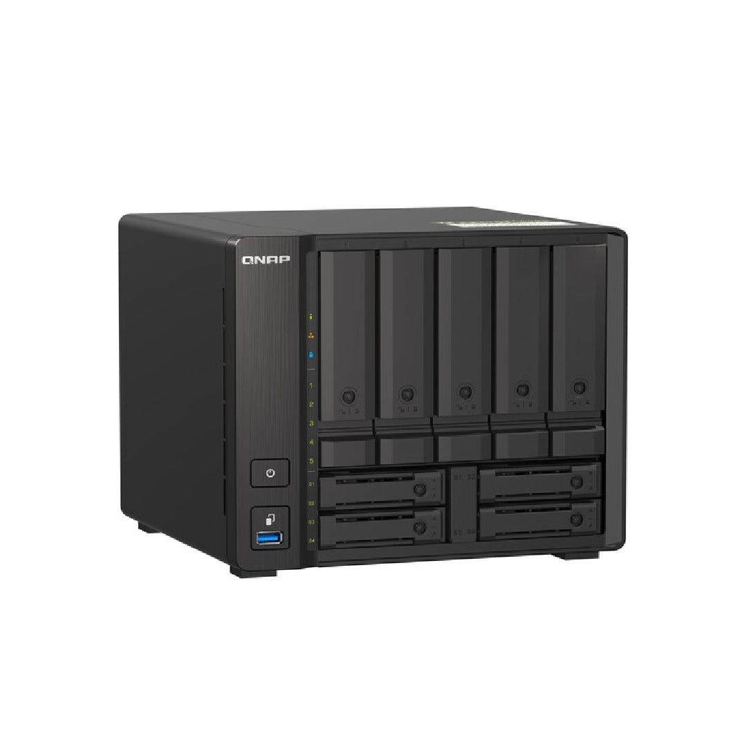 QNAP TS-H973AX 9-bay Desktop NAS, AMD Ryzen V1500B 4C 8T 2.2GHz, 8GB DDR4 SODIMM, 5 x 2.5"/3.5" SATA