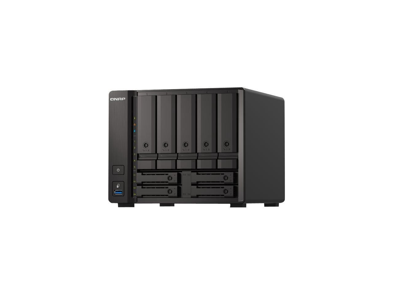 QNAP TS-H973AX 9-bay Desktop NAS, AMD Ryzen V1500B 4C 8T 2.2GHz, 8GB DDR4 SODIMM, 5 x 2.5"/3.5" SATA