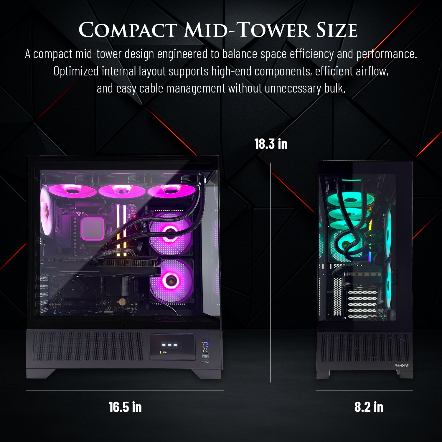 Hachiman PC Tora Gaming PC, AMD Ryzen 7 7800X3D, NVIDIA GeForce RTX 5070 12GB, 32GB DDR5 6400MHz RGB, 2TB Gen4 NVMe SSD, 360 A-RGB AIO, Wi-Fi 6, Windows 11 Home, Desktop Computer