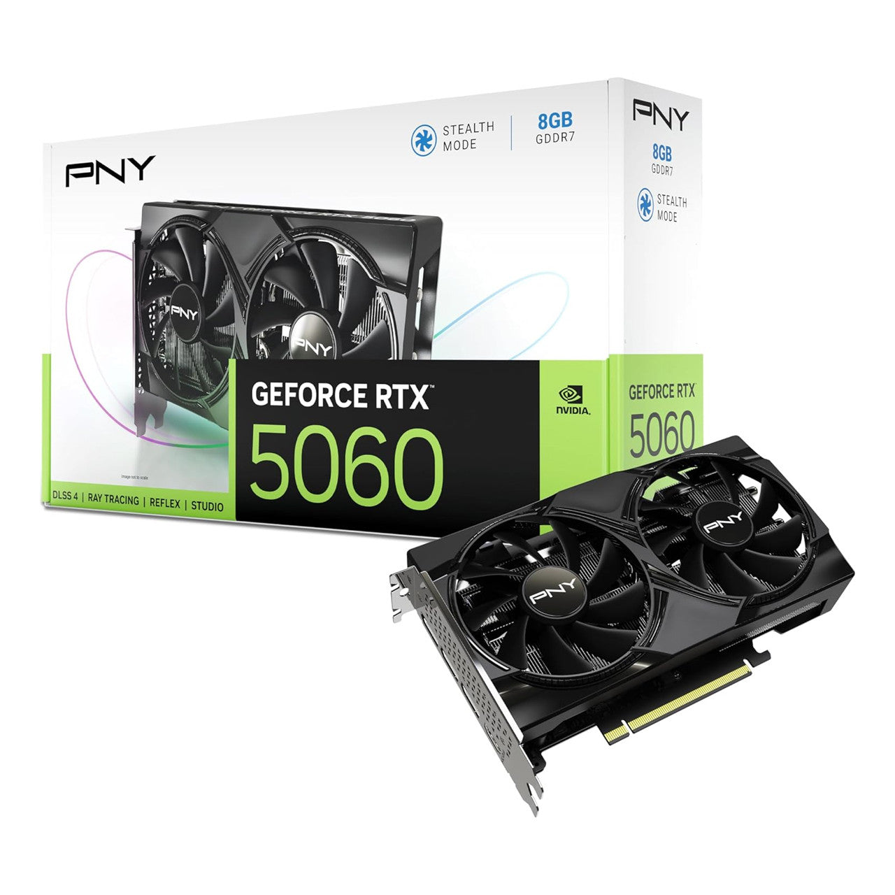 PNY NVIDIA GeForce RTX 5060 8GB Dual Fan Graphics Card (DLSS 4, PCIe 5.0, HDMI/DP 2.1, 2-Slot) VCG50608DFXPB1