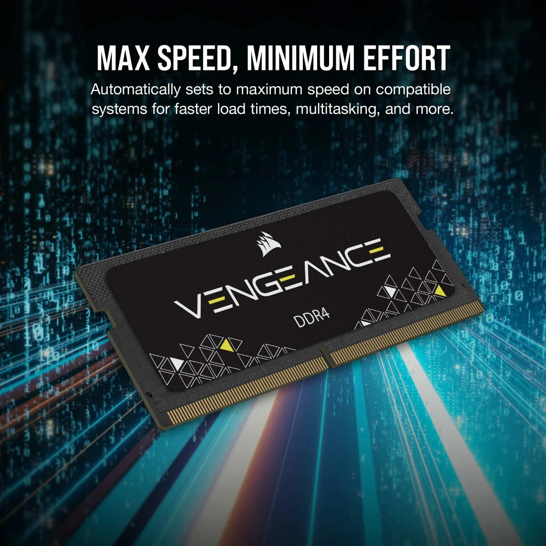 Sleek black heat spreaders provide durability and help maintain thermal stability under load.