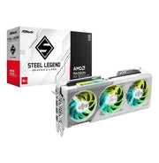 ASRock AMD Radeon RX 9070 XT Steel Legend 16GB White GPU 20Gbps GDDR6 256Bit PCIe5.0 800W Graphics Card VG-9070XT SL16G