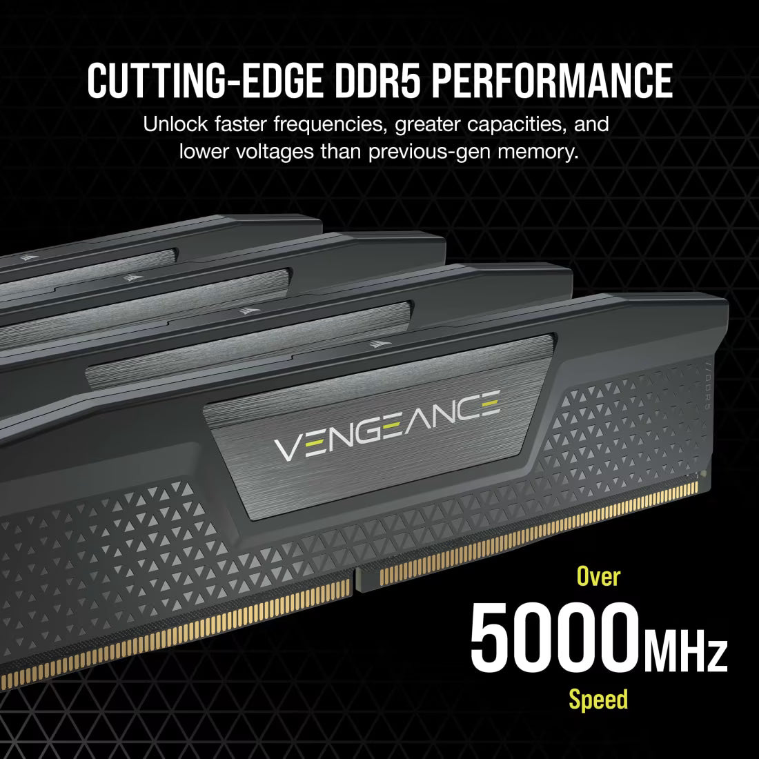 Corsair Vengeance DDR5 RAM 32GB (2x16GB) 6000MHz Intel XMP iCUE Compatible Computer Memory (Black) - CMK32GX5M2B6000C38
