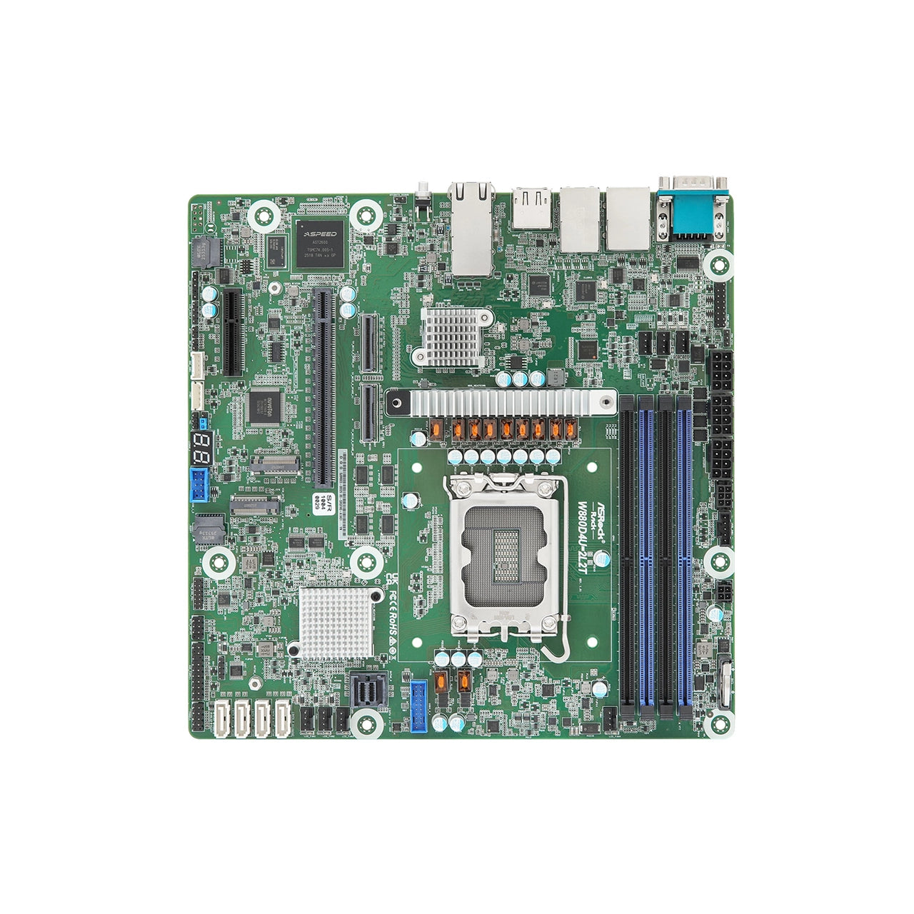 ASRock Rack Server Motherboard | Intel W880 Chipset | LGA 1851 | Micro-ATX | W880D4U-2L2T