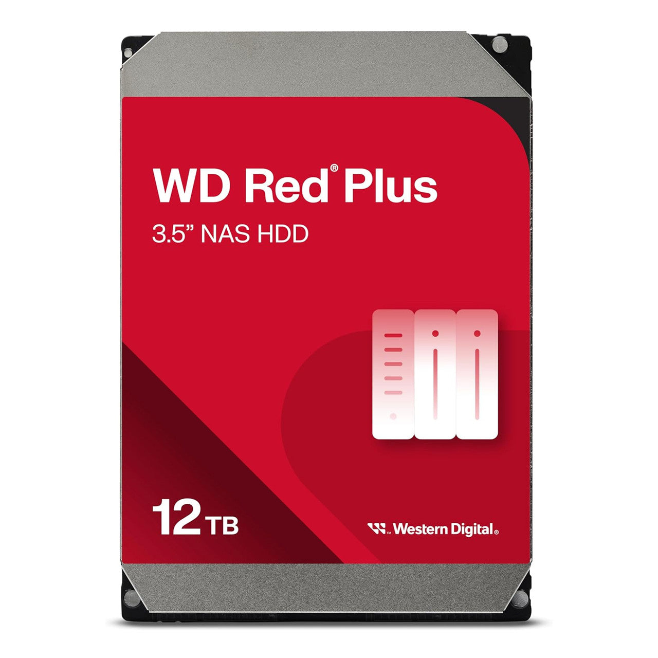Designed for NAS systems, the WD Red Plus 12TB HDD offers high-capacity storage ideal for home and small business networks.