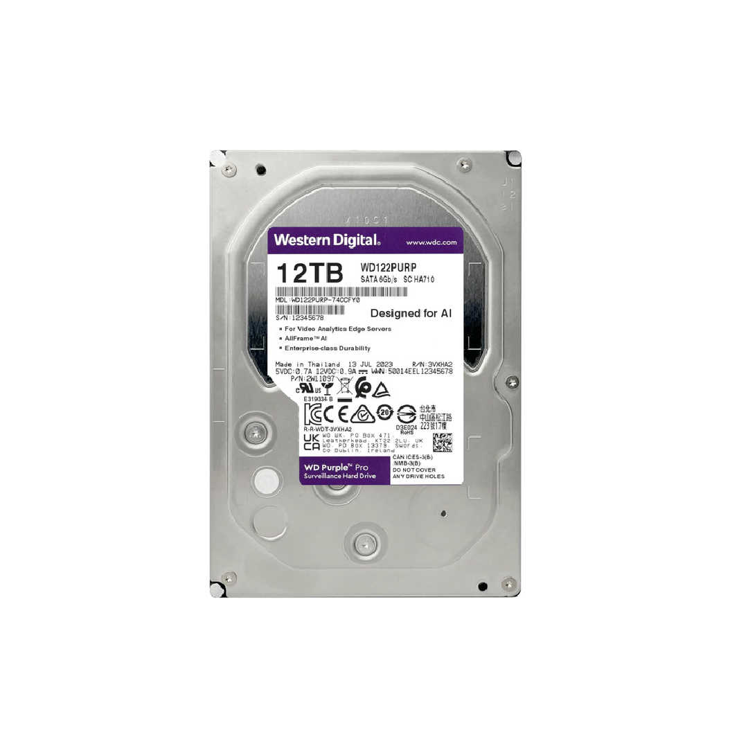 WD Purple 12TB Pro Surveillance Internal Hard Drive - WD122PURP