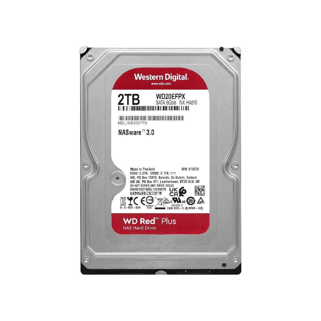 WD Red Plus Internal NAS HDD 3.5" - 2TB - WD20EFPX