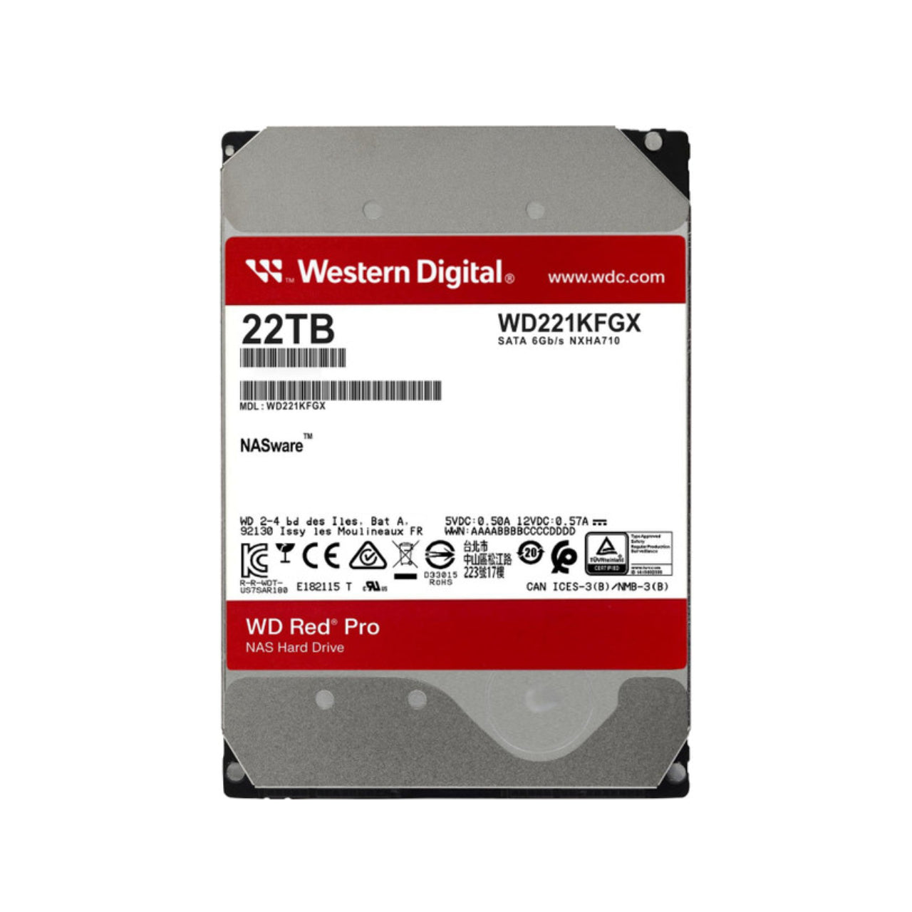 WD Red 22 TB Pro NAS Internal Hard Drive - WD221KFGX