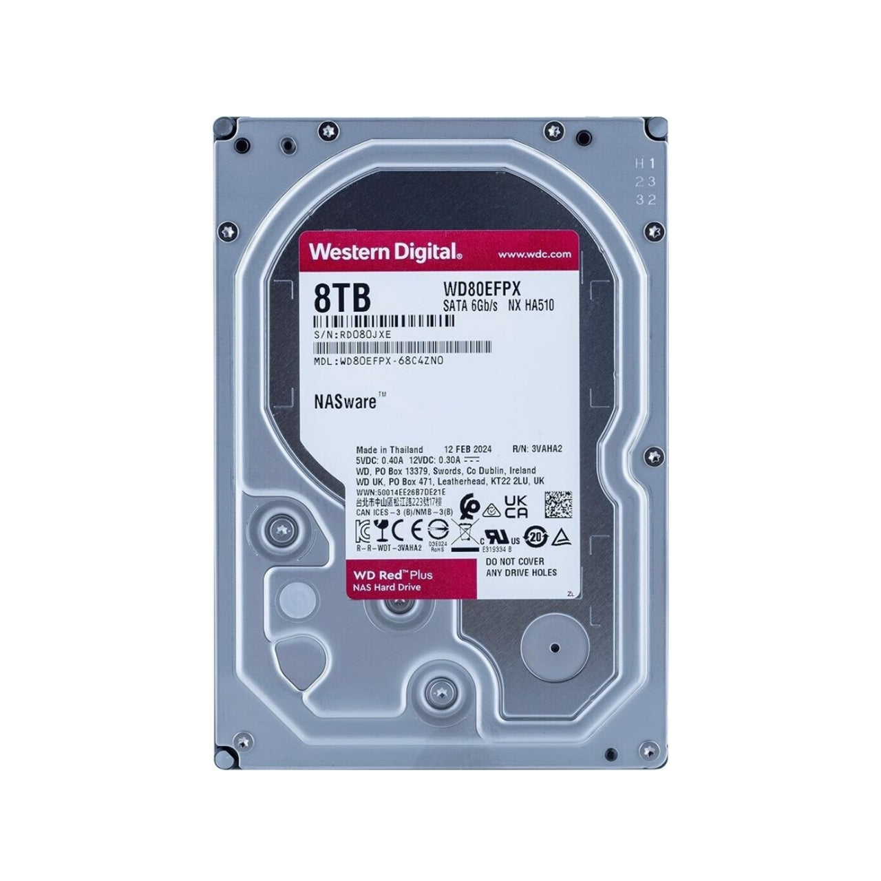 WD Red 8 TB Plus NAS Internal Hard Drive - WD80EFPX