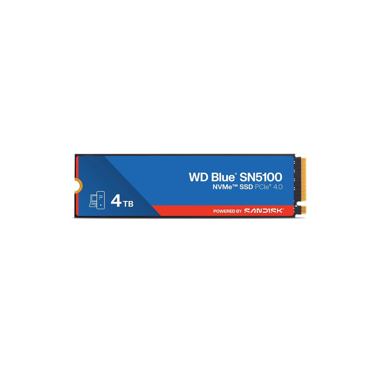 WD Blue SN5100 4TB NVMe M.2 2280 Internal SSD | PCIe Gen 4.0 | Up to 6,900MB/s | WDS400T5B0E