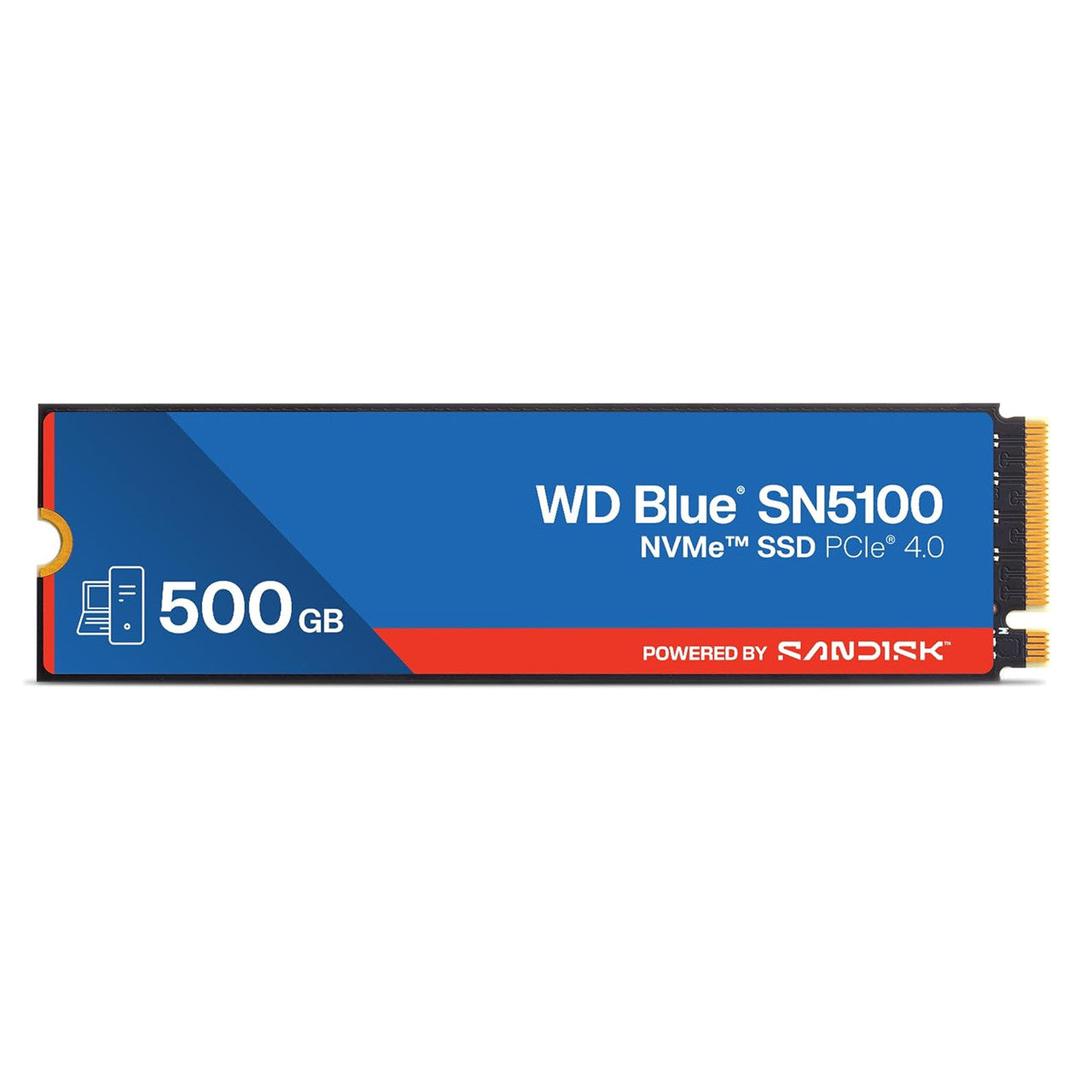 WD Blue SN5100 500GB NVMe SSD delivers fast PCIe Gen 4.0 performance for smoother everyday computing and faster load times.