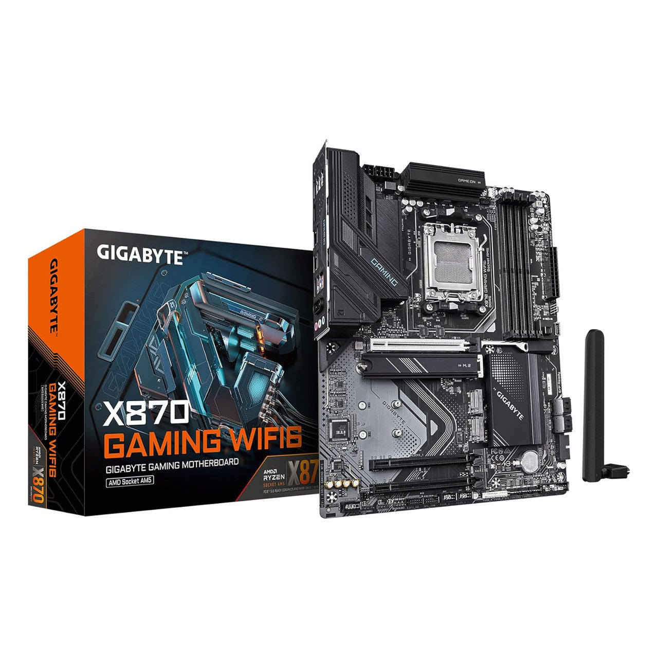 Supports AMD Ryzen 7000 and 8000 Series CPUs with AM5 (LGA 1718) socket for top-tier performance.