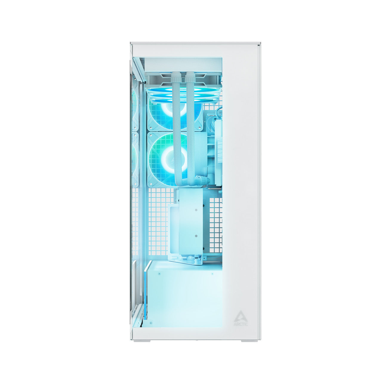 Arctic Xtender VG PC Case-Mid Tower-Tempered Glass Panel-Included A-RGB Fans-Vertical GPU Mounting Kit (White) ACPCC00017A